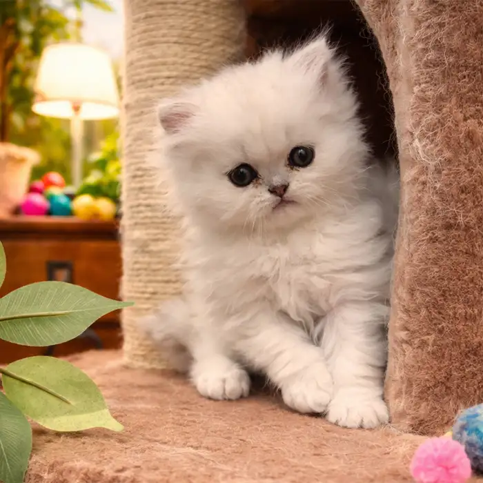 بچه گربه پرشین سفید