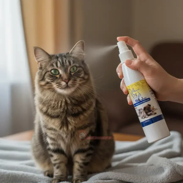 مشخصات اسپری آرام کننده سگ و گربه اچ اند جی پت مدل calm