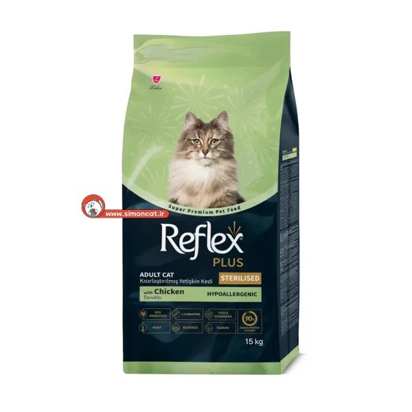 غذای خشک گربه عقیم شده رفلکس پلاس با طعم مرغ