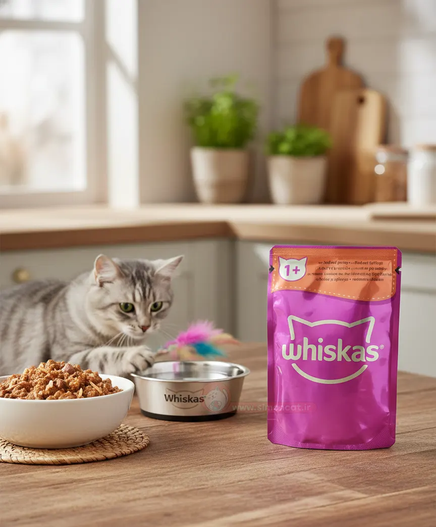 پوچ گربه ویکاس طعم گوشت گاو و پرندگان